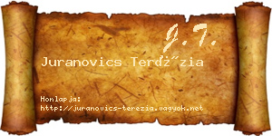 Juranovics Terézia névjegykártya